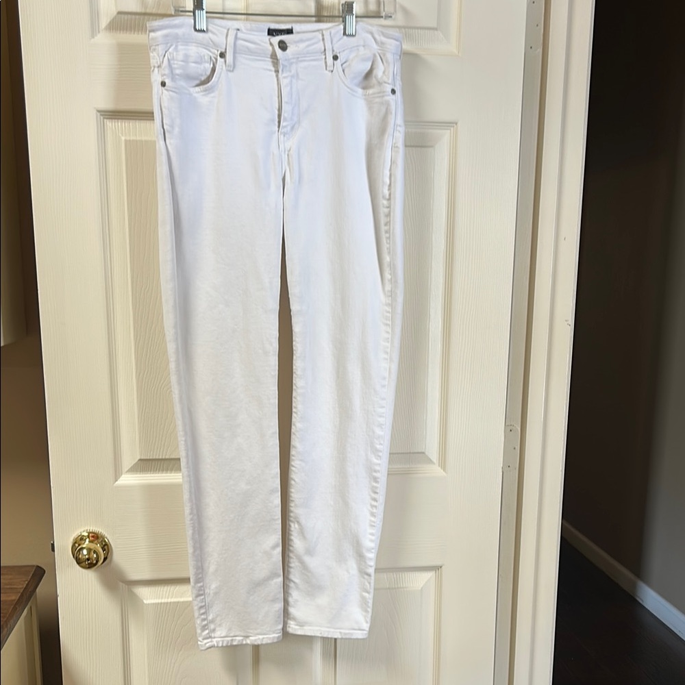 NYDJ Sheri Slim White Straight Leg Denim Jeans Size 8